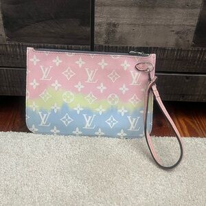 Louis Vuitton Pink, Yellow, and Blue Wristlet